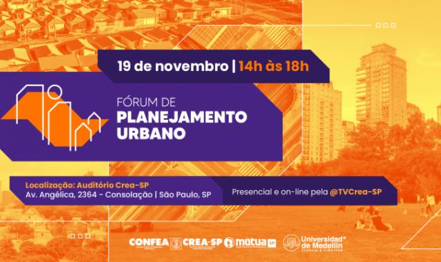 Crea-SP convida para Fórum de Planejamento Urbano