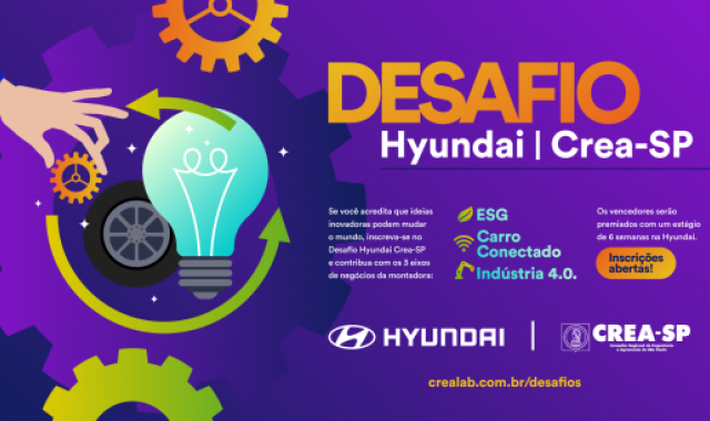 Inscrições para o Desafio Hyundai/Crea-SP são prorrogadas