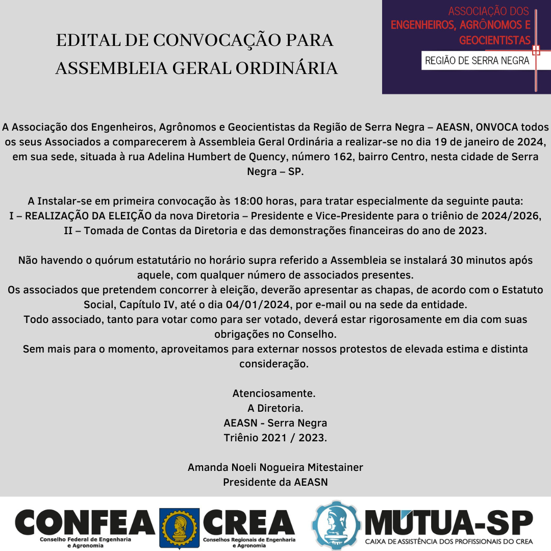 Assembleia Geral Ordinária