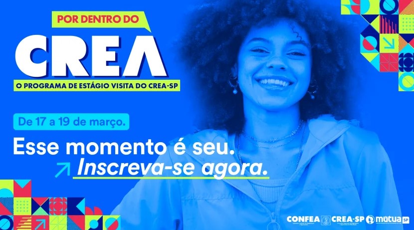 Já estão abertas as inscrições para o Estágio Visita do Crea-SP
